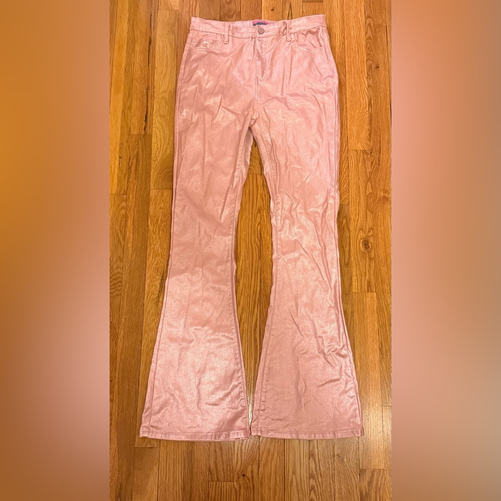 Edikted Luna Faux Leather Flare Jeans XL - Picture 4 of 11